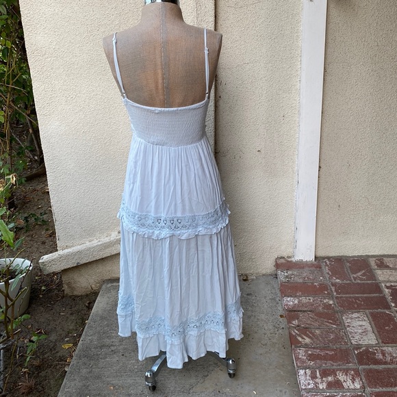 Simplee beautiful baby blue tiered spaghetti strap dress - Picture 6 of 16